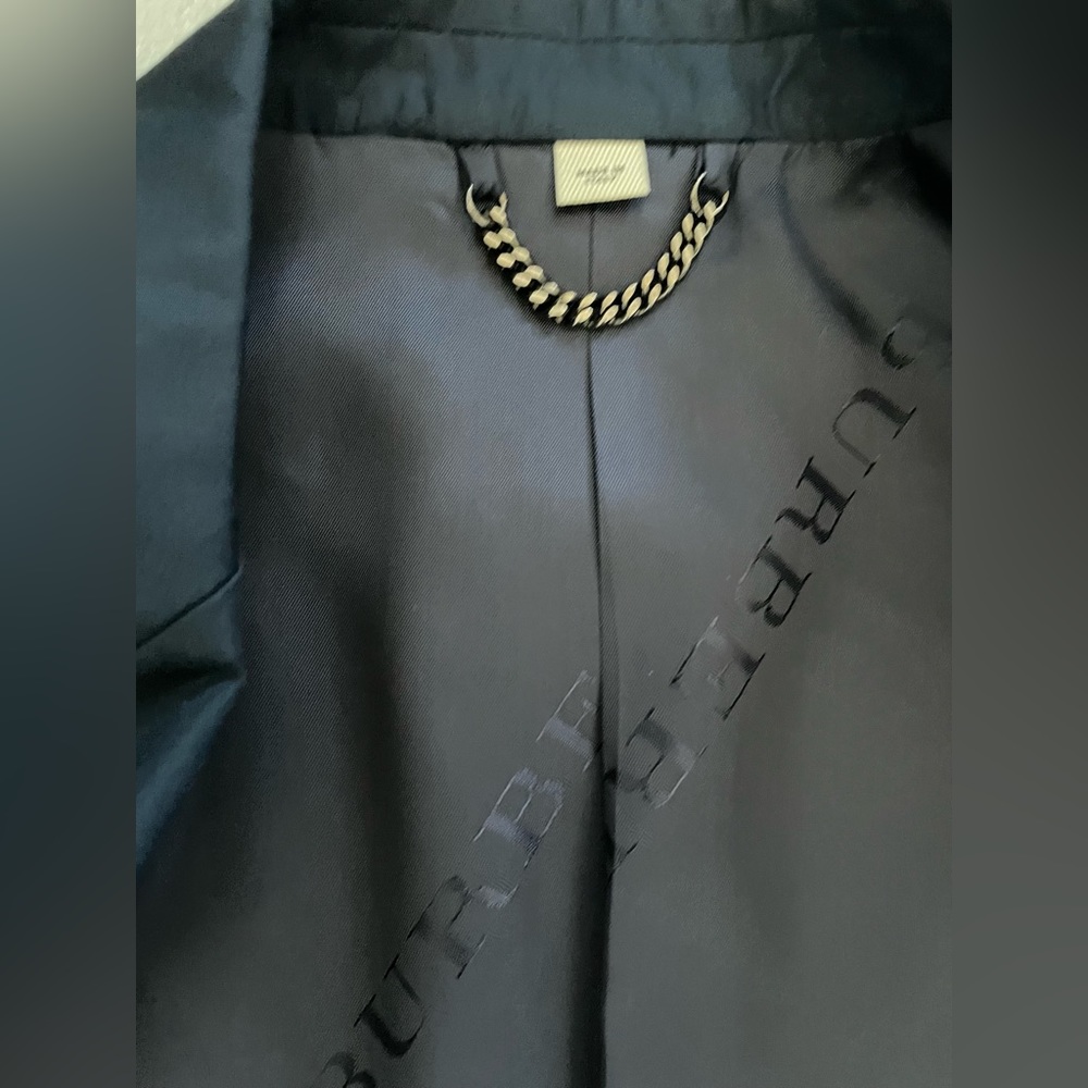 BURBERRY MENS 40 NAVY BLUE One BUTTON SPORT COAT BLAZER - Picture 8 of 12